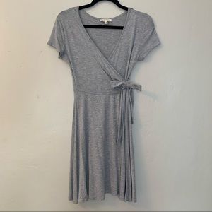 Light Grey Wrap Dress